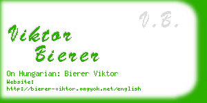 viktor bierer business card